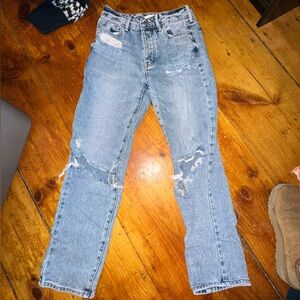 PacSun Light Blue Distressed Mom Jeans